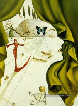 Salvador Dali œuvres - Portrait de Katharina Cornell Salvador Dali